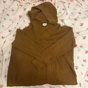 Aerie CozyUp Waffle Knit hoodie pullover